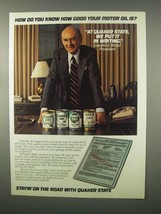 1982 Quaker State Motor Oil Ad - Do You Know How Good - $18.49