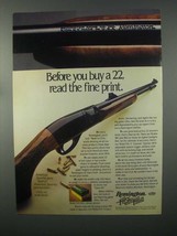1982 Remington Model 552 BDL Rifle Ad - Read Fine Print - $18.49
