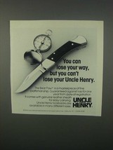 1982 Schrade Uncle Henry Bear Paw LB7 Knife Ad - £14.87 GBP