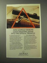 1985 Leupold Scopes Ad - Good Shooting Sense - £14.54 GBP