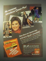 1985 No Nonsense Panty Hose Ad - Queen Plus - £14.50 GBP
