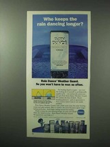 1983 Borden Rain Dance Weather Guard Wax Ad - $18.49