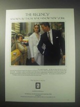 1985 The Regency Hotel Ad - Known By Those Who Know - £14.72 GBP