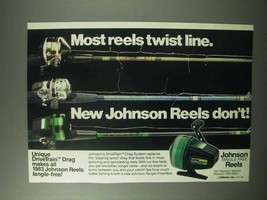 1983 Johnson DriveTrain Drag System Fishing Reels Ad - $18.49