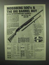 1983 Mossberg 500 Shotgun Ad - Big Barrel Buy - $18.49