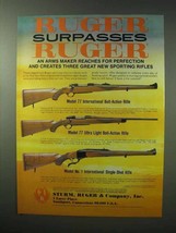 1983 Ruger Rifle Ad - 77 International, 77 Ultra Light - $18.49