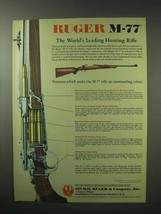 1983 Ruger M-77 Rifle Ad - World's Leading Hunting - $18.49