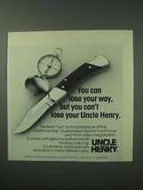 1983 Schrade Uncle Henry Bear Paw LB7 Knife Ad - £14.87 GBP