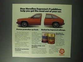 1983 Texaco Havoline Supreme Motor Oil Ad - Get Most - £14.54 GBP