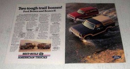 1986 Ford Bronco and Bronco II Trucks Ad - Trail Bosses - £14.78 GBP