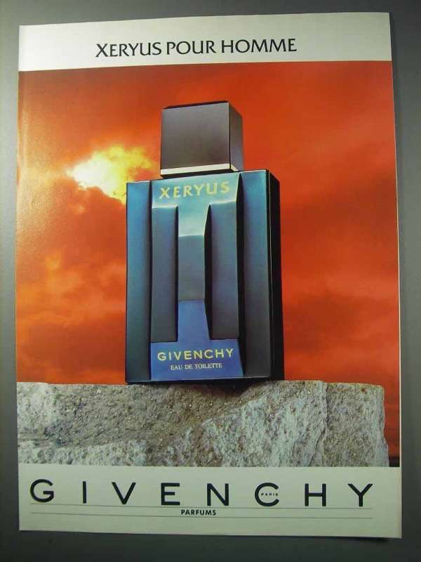 1986 Givenchy Xeryus Cologne Ad - Pour Homme - $18.49