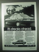 1984 Alfa Romeo 33 Car Ad - It&#39;s Streaks Ahead! - £14.44 GBP