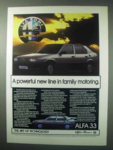 1984 Alfa Romeo 33 Car Ad - Powerful Family Motoring - £13.81 GBP