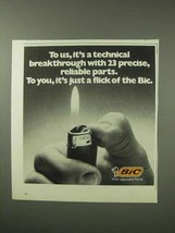 1984 Bic Cigarette Lighter Ad - Technical Breakthrough - £14.54 GBP