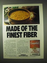 1984 Campbell&#39;s Bean with Bacon Soup Ad - Finest Fiber - £14.78 GBP