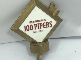 Vintage Seagrams 100 Pipers Scotch Liquor Bottle Spout Stopper Pour 26113 - $17.81