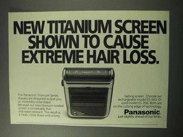 1986 Panasonic Titanium Series Shaver Ad - Hair Loss - $18.49