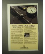 1984 Leupold Scopes Ad - Toughest Scope Test - £14.56 GBP