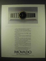 1984 Movado Museum SD Watch Ad - $18.49