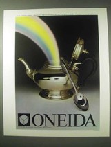 1984 Oneida Bennington Teapot, Sheraton Spoon Ad - $18.49
