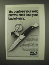 1984 Schrade Uncle Henry Bear Paw LB7 Knife Ad - Lose Way - £14.87 GBP