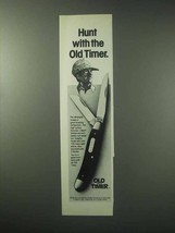 1984 Schrade Old Timer Wrangler Knife Ad - Hunt With - £14.48 GBP