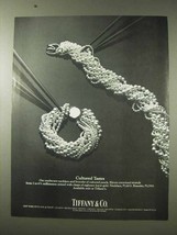 1984 Tiffany & Co. Pearl Necklace and Bracelet Ad - $18.49