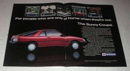 1987 Nissan SLX Coupe Car Ad - At Home When Out - $18.49
