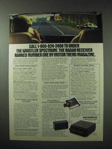 1984 Whistler Spectrum Radar Detector Ad - Number One - £14.81 GBP