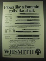 1984 WHSmith Pen Ad - Parker, Sheaffer, Berol, Bic - £14.54 GBP