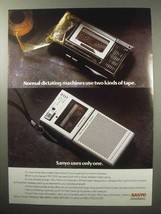 1987 Sanyo TRC3550 Dictating Machine Ad - $18.49