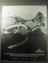 1985 Baccarat Crystal Ad - Service of Monarchs - $18.49