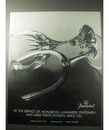 1985 Baccarat Crystal Ad - Service of Monarchs - £14.78 GBP