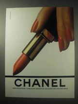 1985 Chanel Lipstick Ad - Turbulent, Seductive Colours - £14.77 GBP