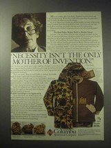 1985 Columbia Quad Parka Ad - The Mother of Invention - $18.49