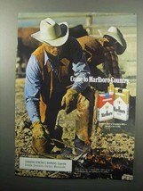 1989 Marlboro Cigarettes Ad - Marlboro Man, Cowboy - NICE - £14.50 GBP