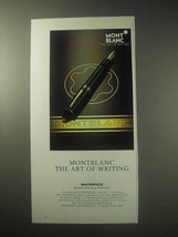 1985 Montblanc Meisterstuck Pen Ad - Art of Writing - £14.78 GBP
