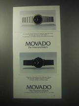 1985 Movado Museum SD, Sapphire Museum Watch Ad - $18.49