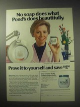 1985 Pond&#39;s Cold Cream Ad - No Soap Does - £14.54 GBP