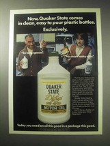 1985 Quaker State De Luxe Motor Oil Ad - Easy To Pour - £14.61 GBP