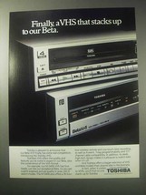 1985 Toshiba M-5400 VHS and Beta Hi-Fi Players Ad - $18.49