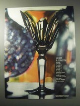 1985 Waterford Sheila Crystal Ad - Light a Crystal Fire - £13.89 GBP