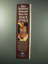 1986 Blue Diamond Smokehouse Almonds Ad - Snack Attack - £14.78 GBP