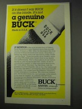 1986 Buck Knives Model 123 Knife Ad - A Genuine Buck - £14.48 GBP