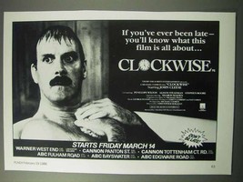 1986 Clockwise Movie Ad - John Cleese - £14.50 GBP