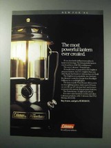 1986 Coleman Powerhouse Lantern Ad - Most Powerful - $18.49