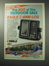 1986 Kmart Eagle Z-6000 LCG Fish Finder Ad - $18.49