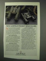 1986 Leupold Pocket Binoculars Ad! - £14.78 GBP