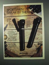 1986 Mag Lite Flash Light Ad - Sportsmen Swear By Them - £14.78 GBP