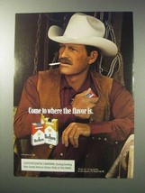 1986 Marlboro Cigarettes Ad - Cowboy - £14.76 GBP